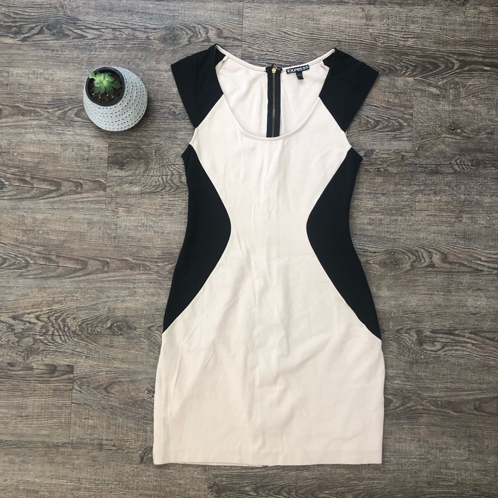 Express Bodycon Illusion Dress